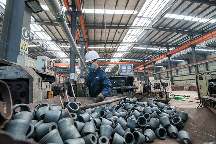 乐平网架配件-锥头加工车间